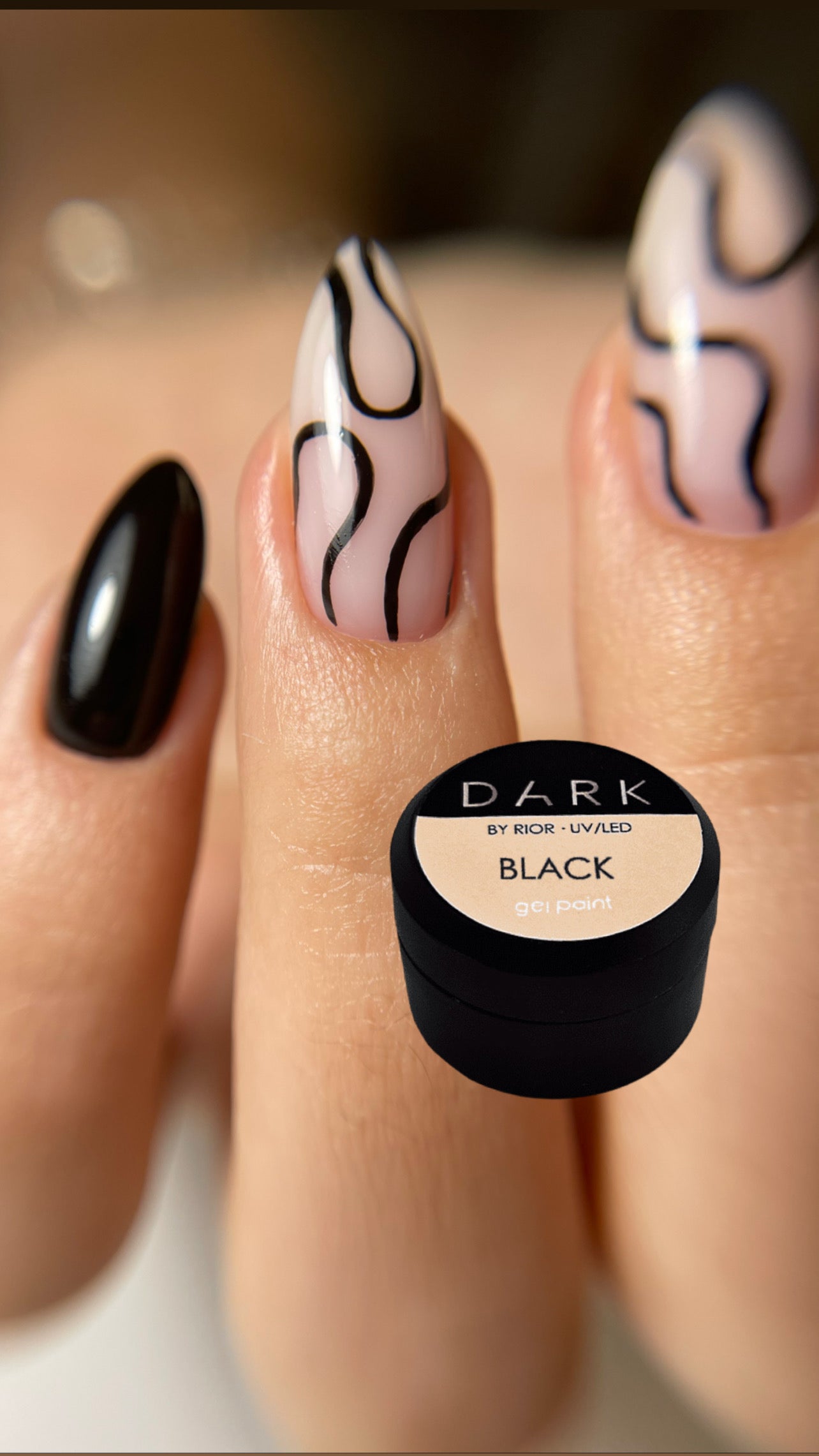 Dark Gel Paint Black 5ml