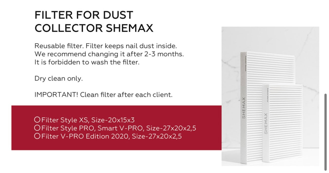 SheMax Pro & V-Pro Dust Collector Filter
