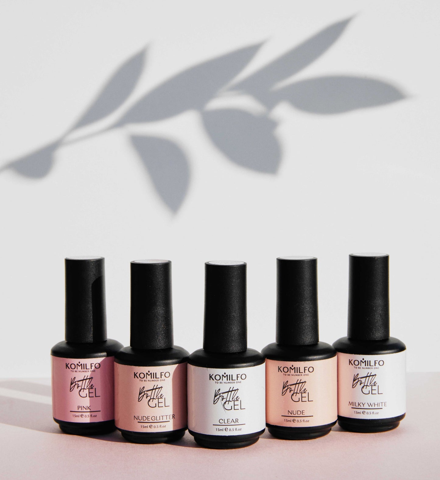 Komilfo Bottle Gel Milky Pink With Brush 15ml