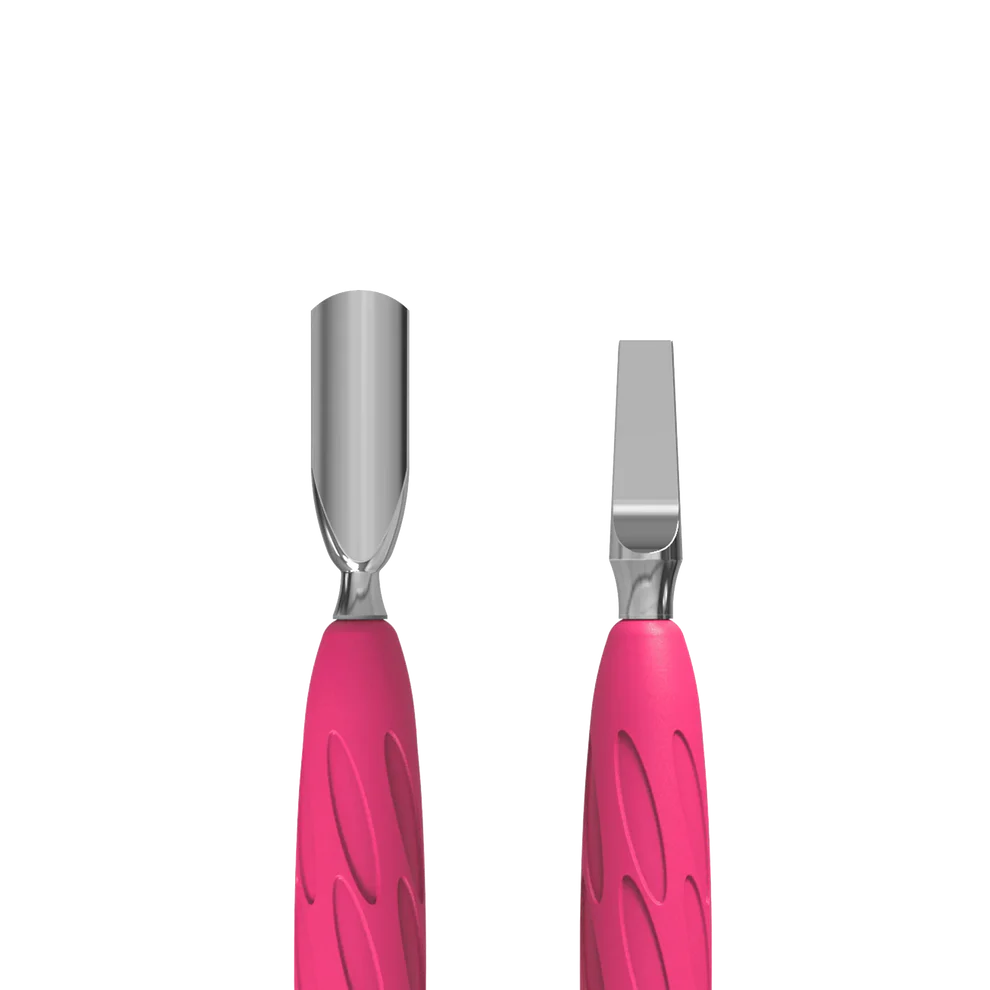 Staleks Manicure Pusher With Silicone Handle "Gummy" UNIQ 10 TYPE 5 (Narrow Rounded Pusher + Wide Blade) PQ-10/5