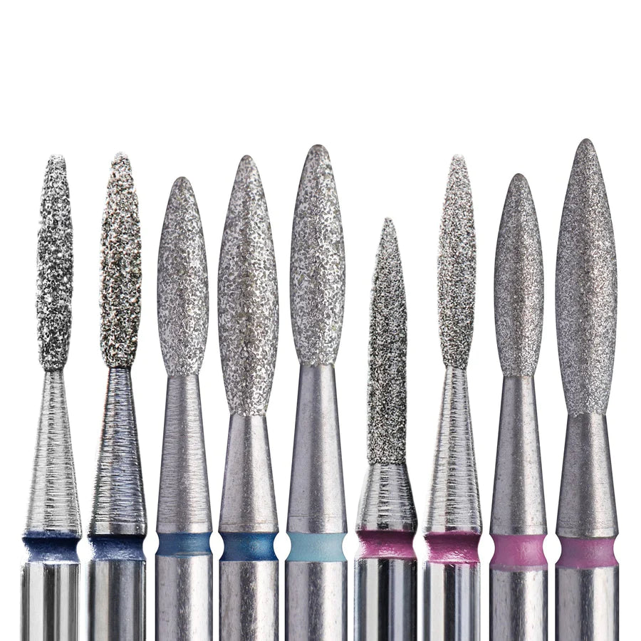 Staleks Diamond Nail Drill Bit Flame FA10 2.1mm/8mm RED grit 1pcs set FA10R021/8