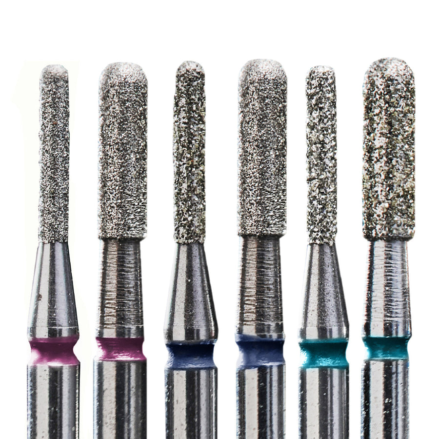 Staleks Diamond Cylinder Nail Drill Bit Rounded 1pcs Set FA30G023/8