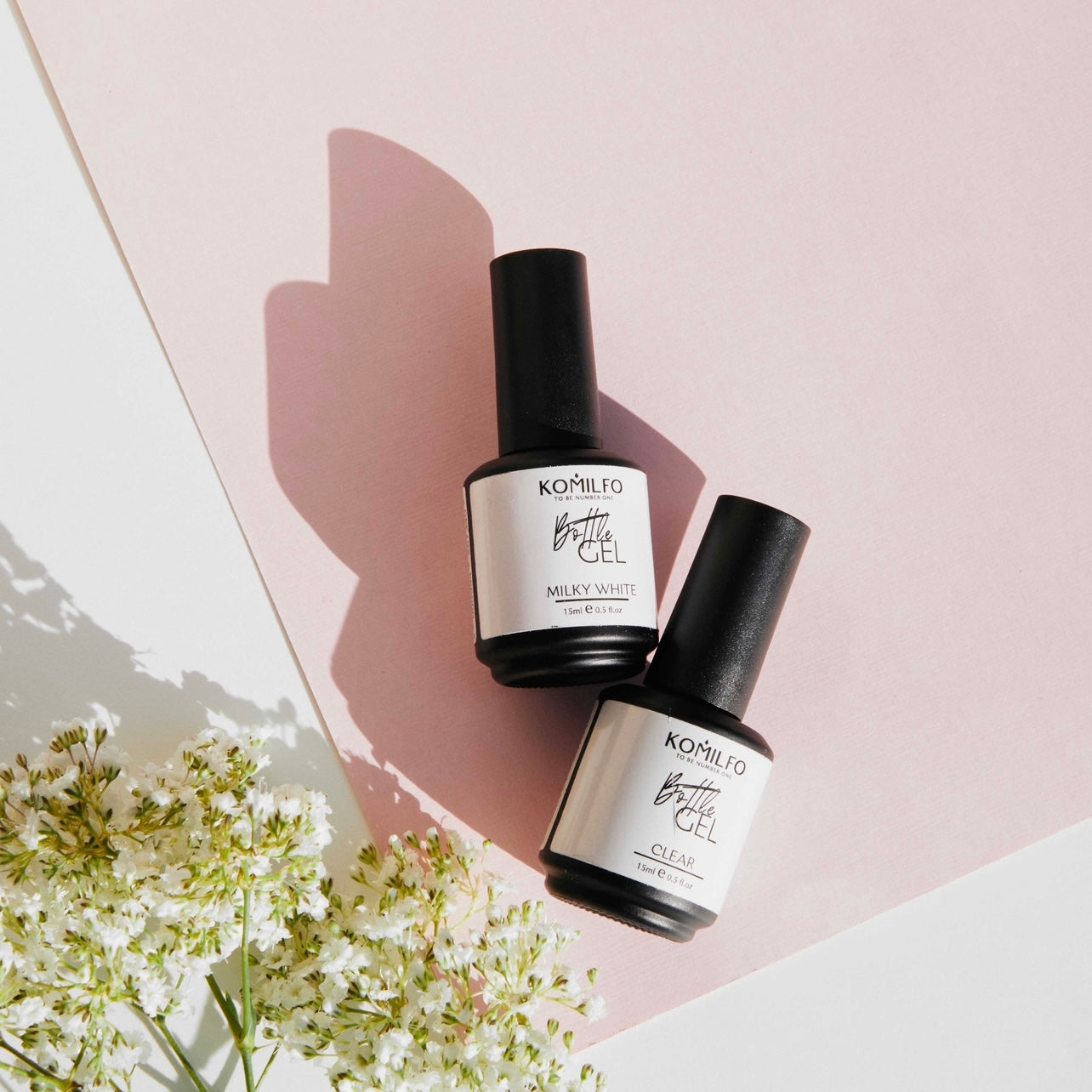 Komilfo Bottle Gel Milky White With Brush 15ml