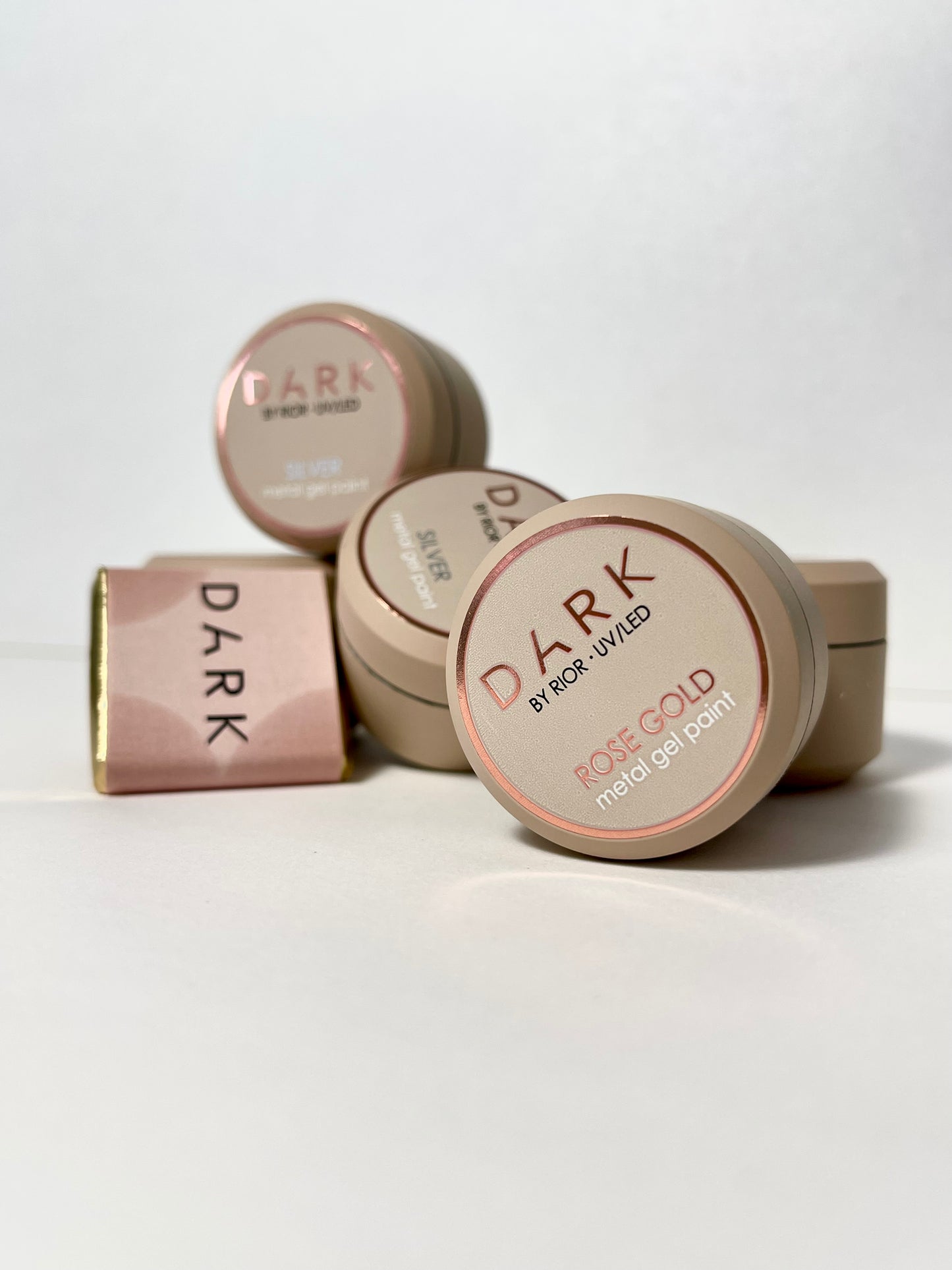 Dark Gel Paint Rose Gold Metalic