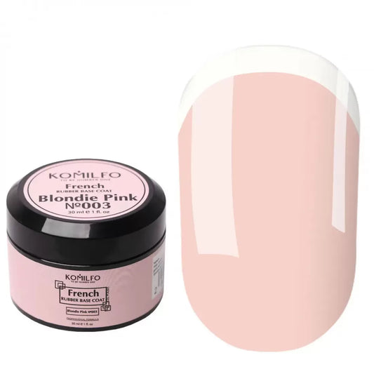 Komilfo French Rubber Base Coat Blonde Pink N003 30ML Jar