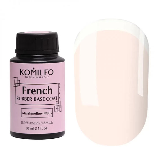 Komilfo French Rubber Base Coat Marshmellow N005 30ml Barrel