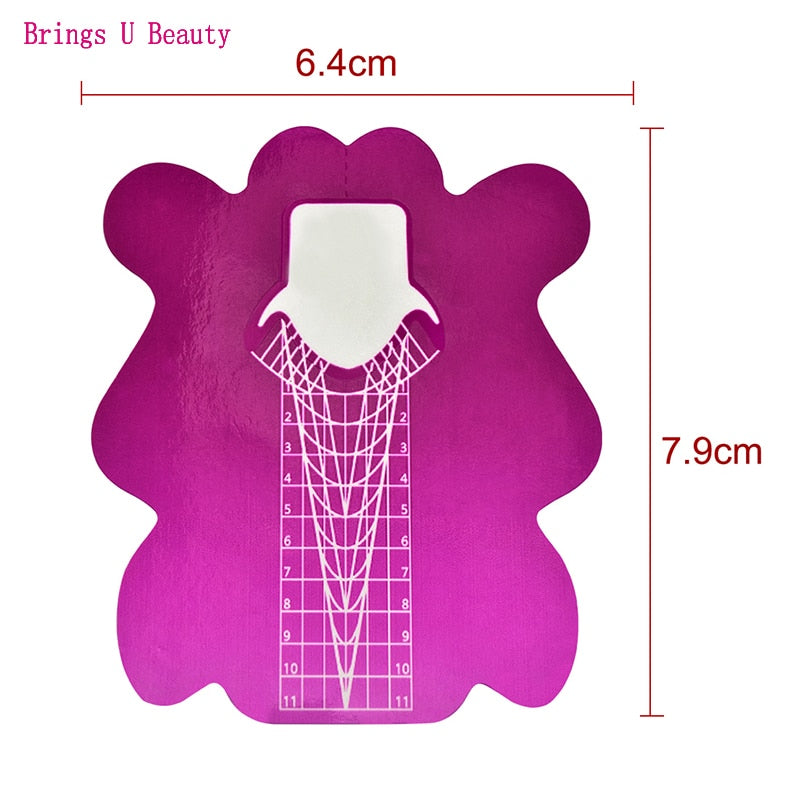 Self Adhesive Nail Form Gel Extensions 100pcs