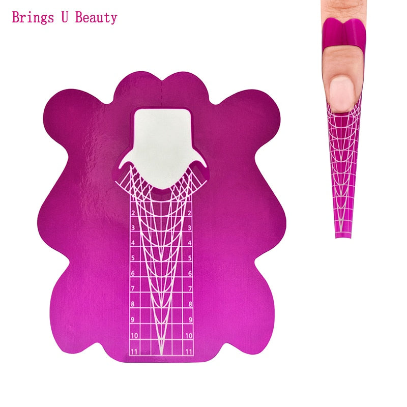 Self Adhesive Nail Form Gel Extensions 100pcs