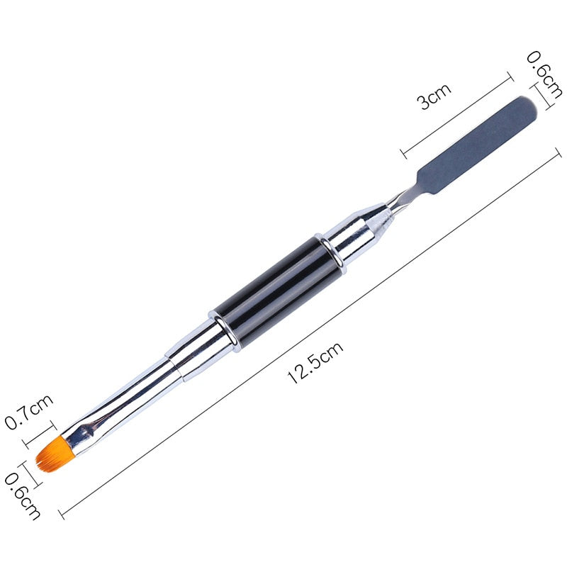 Polygel Double Brush with Spatula