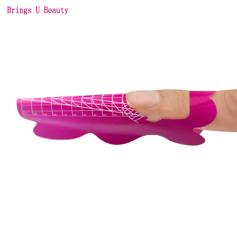 Self Adhesive Nail Form Gel Extensions 100pcs