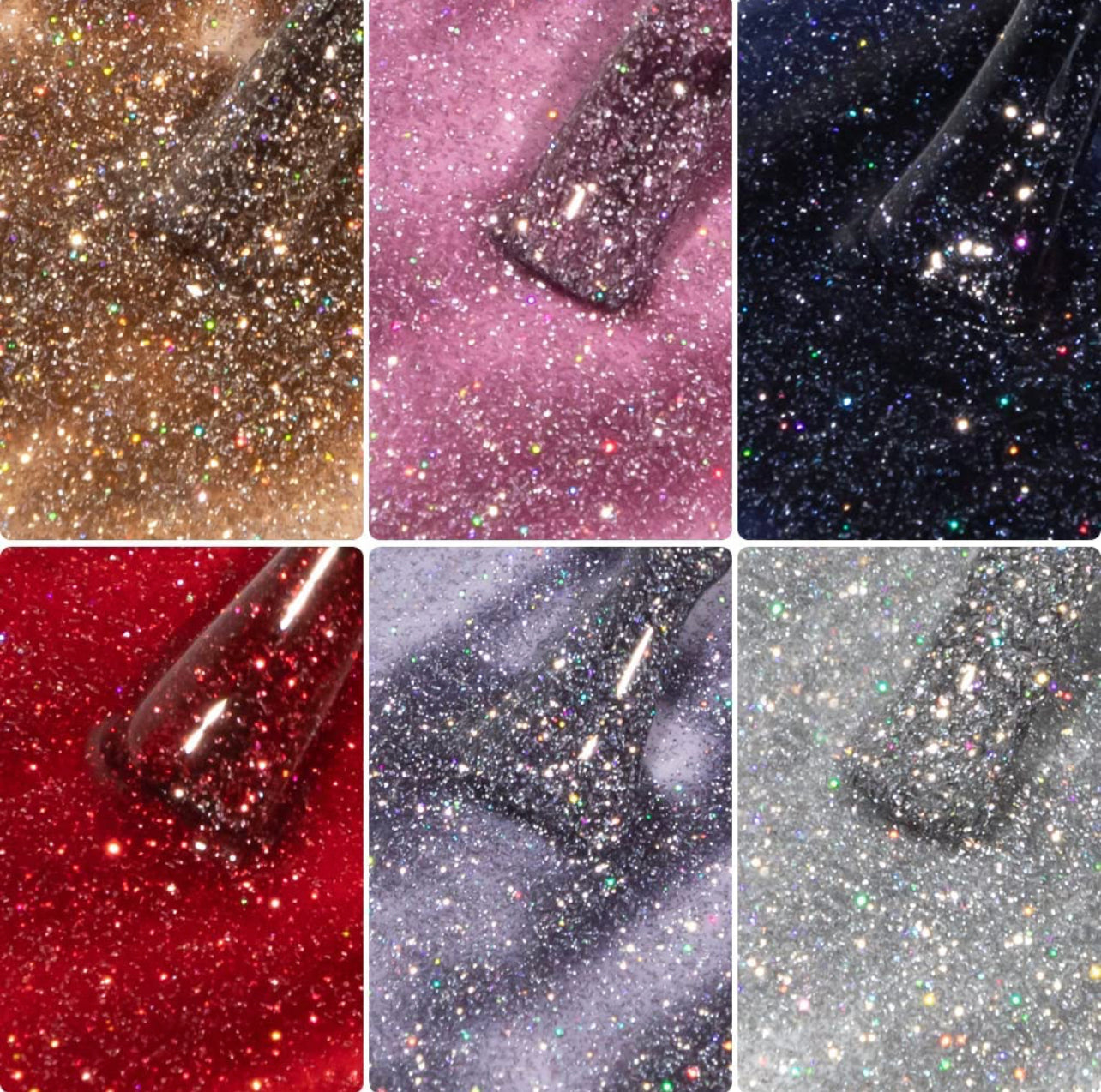 Mizshe Reflective Diamond Gel Polish Violet 005