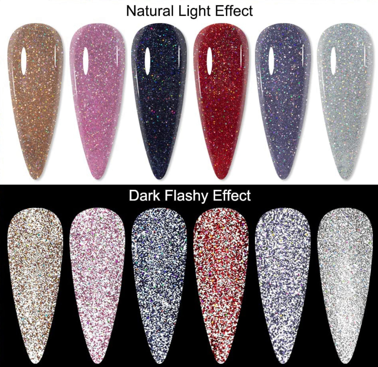 Mizshe Reflective Diamond Gel Polish Platinum Silver 006