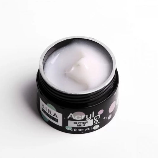 Kira Polygel Acryl Gel Milky Glitter 15ml