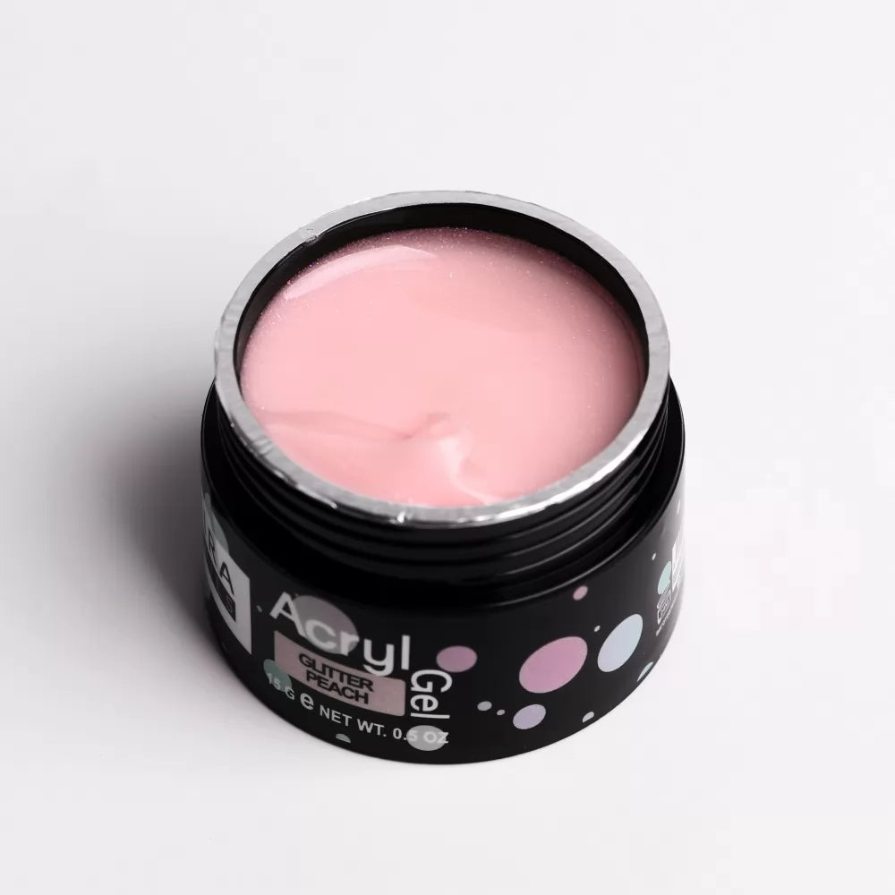 Kira Polygel Acryl Gel Peach Glitter 15ml