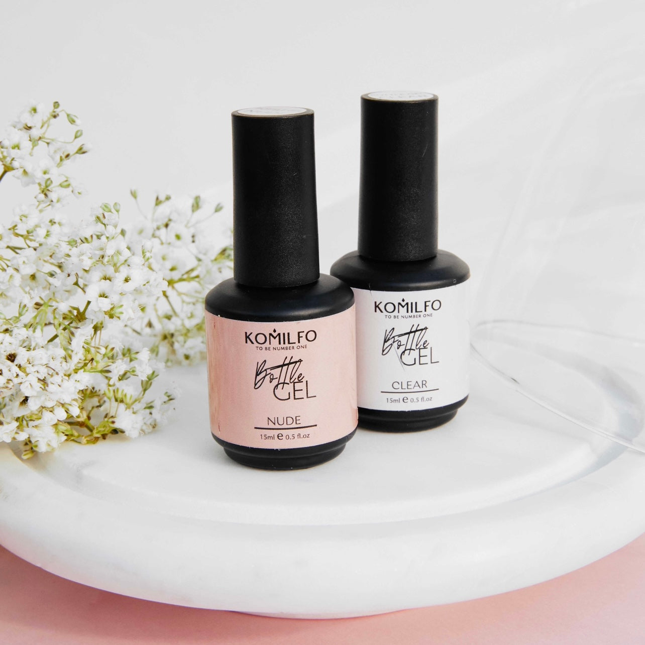 Komilfo Bottle Gel Clear with brush 15ml