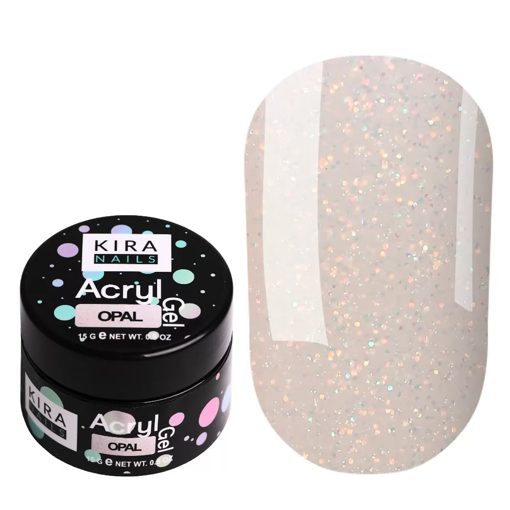 Kira Polygel Acryl Gel Opal Glitter 15ml