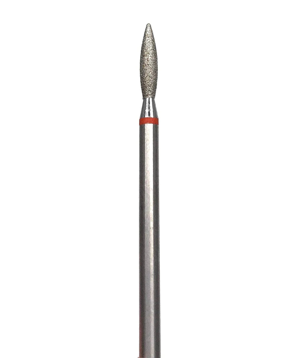 Diamond nail drill bit "flame" red grit 2.3 mm/10mm Shine Luxury