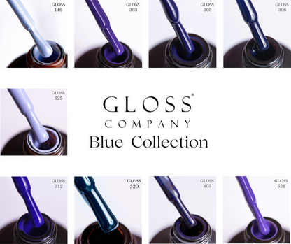 GLOSS Gel Polish Blue Collection Full  set of 9pcs