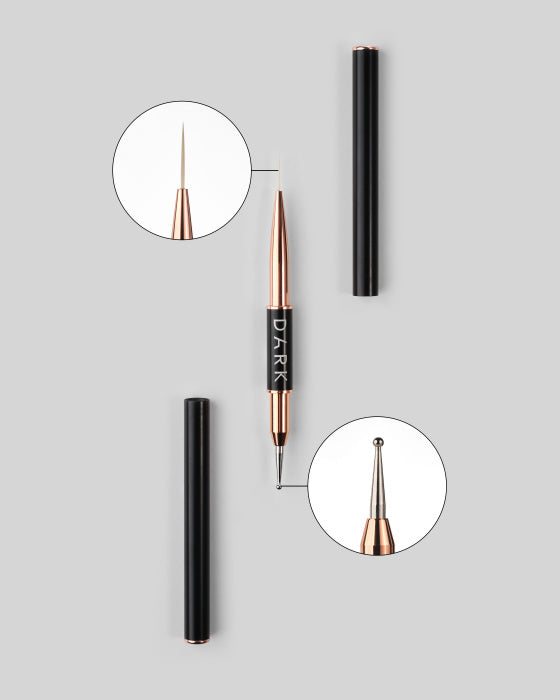 DARK Double-sided Brush (liner 13 mm + dots 2 mm)