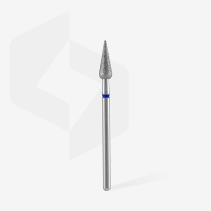 Staleks Diamond Nail Drill Bit Pointed Pear BLUE EXPERT head 4mm / working part 12mm FA100B040/12