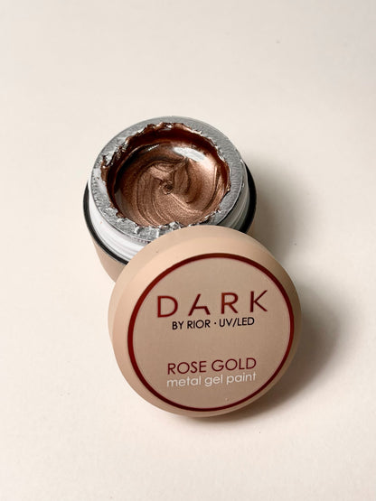 Dark Gel Paint Rose Gold Metalic