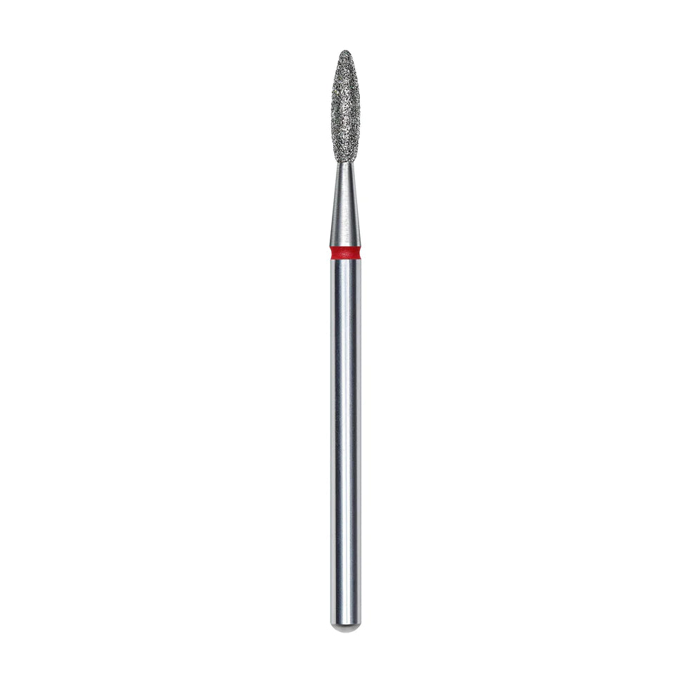 Diamond Nail Drill Bit Flame 2.1mm/8mm Red grit 1pcs set