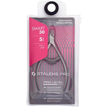 Staleks Pro Smart 30 5mm Spring Cuticle Nippers 1/2 Jaw 0.2 Inch Ns-30-5