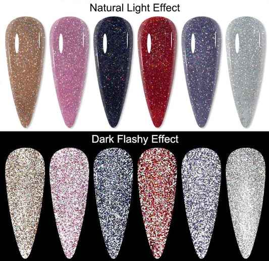 Mizshe Reflective Diamond Gel Polish Violet 005
