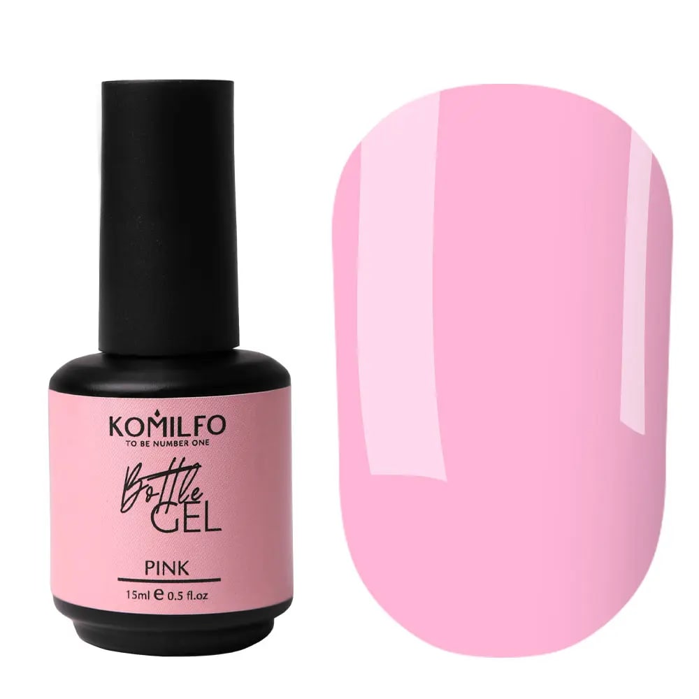 Komilfo Bottle Gel Pink With Brush 15ML